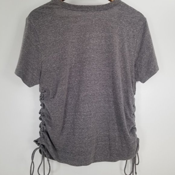 Def Leppard Cut-Out Lace-up Graphic T Shirt - Picture 3 of 8